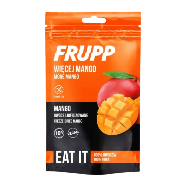 Kubeliais pjaustyti liofilizuoti mangai. 100 procentų natūralių vaisių