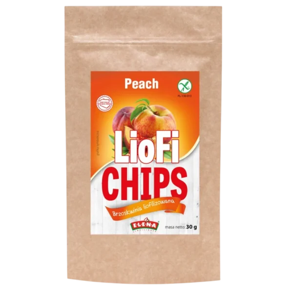 Liofilizuoti persikai be pridėtinio cukraus ir konservantų