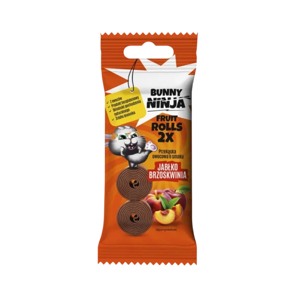 Obuolių ir persikų skonio juostelės be pridėtinio cukraus, saldiklių ir konservantų