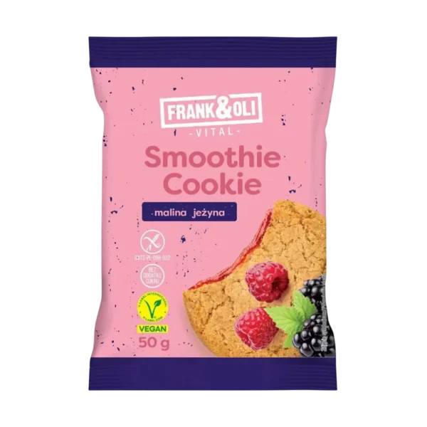 Avižinis sausainis su aviečių ir gervuogių įdaru. Be pridėtinio cukraus | Frank & Oli