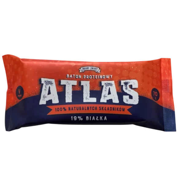 Baltyminis batonėlis be pridėtinio cukraus, saldiklių. Tinka veganams