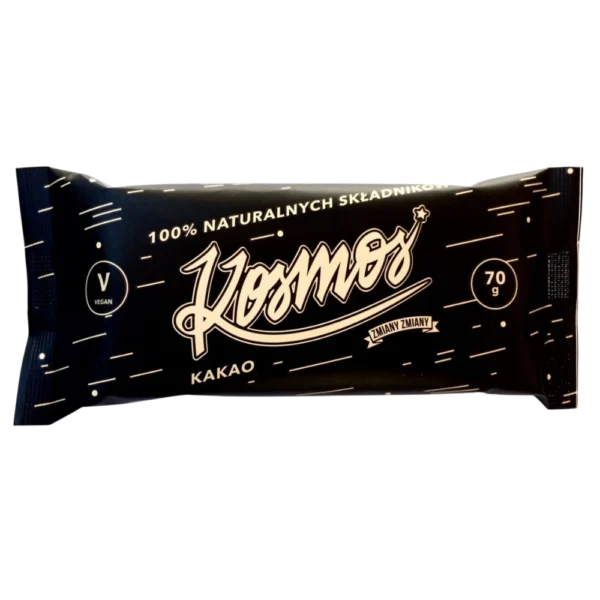 Kakavini-batonelis-su-vaisiais Kakavinis batonėlis su vaisiais - kosmos. Be pridėtinio cukraus, saldiklių ar dirbtinių priedų. Tik natūralūs ingredientai