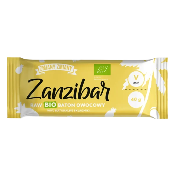 Vaisių batonėlis - zanzibar, be pridėtinio cukraus, saldiklių ir konservantų, Tinka veganams