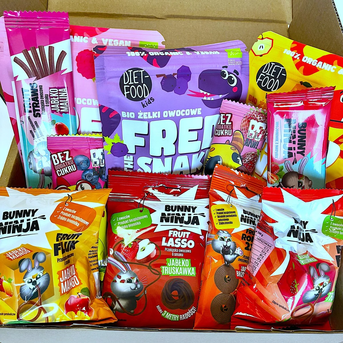 Sveikų užkandžių rinkinys vaikams. Be pridėtinio cukraus, tik iš natūralių ingredientų