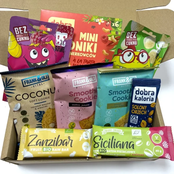 Sveiku uzkandziu rinkinys, pagamintas tik is naturaliu ingredientu