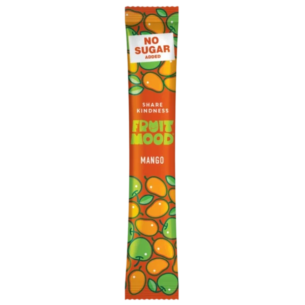 Vaisinė juostele su obuoliais ir mangais, pagaminta tik iš natūralių ingredientų, be pridėtinio cukraus ir saldiklių