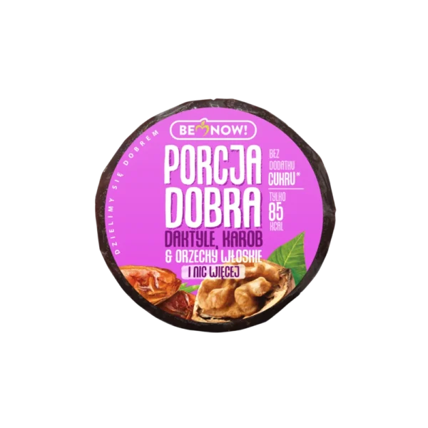 Datulių ir riešutų užkandis be pridėtinio cukraus ir pagamintas tik iš natūralių ingredientų.