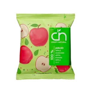 100 procentų džiovinti obuolių traškučiai, be pridėtinio cukraus, sveikas užkandis vaikams