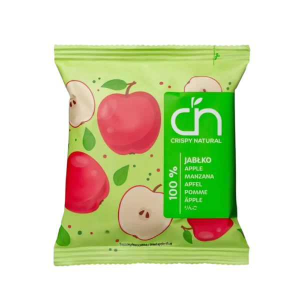100 procentų džiovinti obuolių traškučiai, be pridėtinio cukraus, sveikas užkandis vaikams