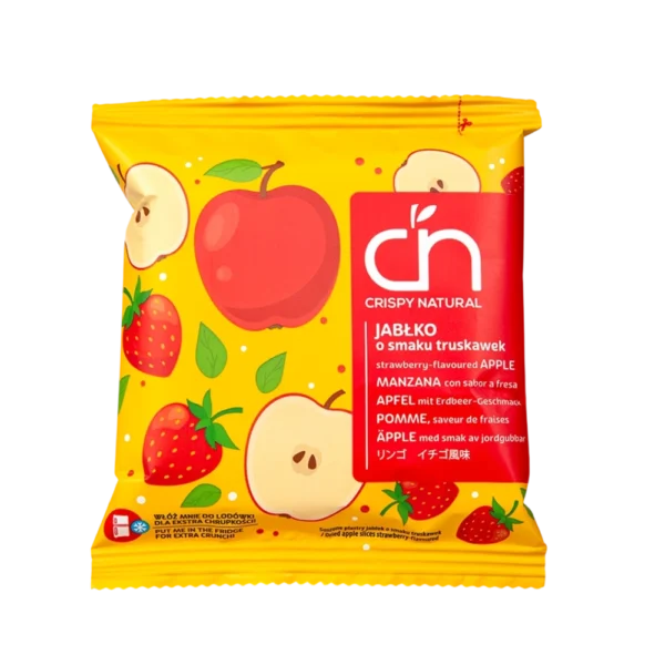 Braškių skonio obulių traškučiai "Crispy Natural" Be pridėtinio cukraus