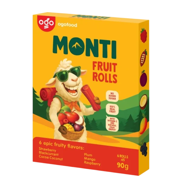 Įvairių skonių vaisių juostelės