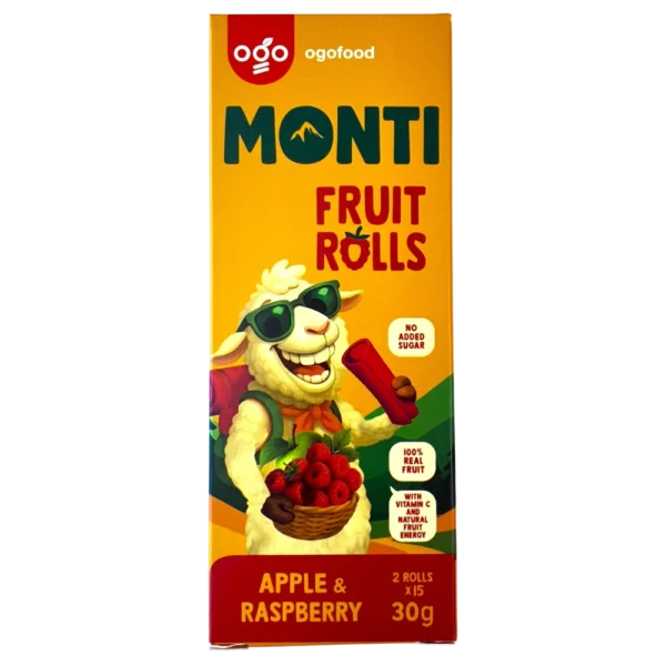 Obuoliu ir avieciu juosteles be pridetinio cukraus ir saldikliu. Pagamtintos tik iš 100% vaisiu