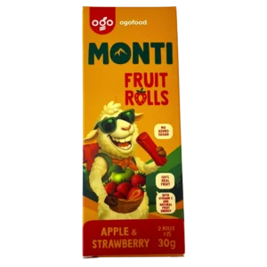 Obuolių ir braškių juostelės be pridėtinio cukraus