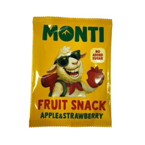 Obuoliu ir braskiu uzkandis pagamintas is 100 procentu vaisiu ir be pridetinio cukraus