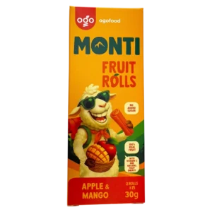 Obuolių ir mangų vaisių juostelės be pridėtinio cukraus