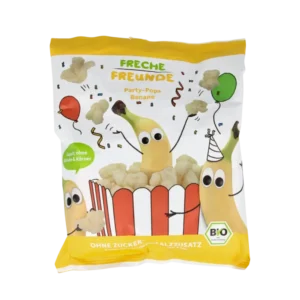 Kukurūzų ir ryžių trapučiai su bananų sultimis, gaminama be pridėtinio cukraus. 100% natūrali sudėtis.