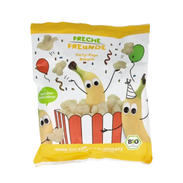 Kukurūzų ir ryžių trapučiai su bananų sultimis, gaminama be pridėtinio cukraus. 100% natūrali sudėtis.