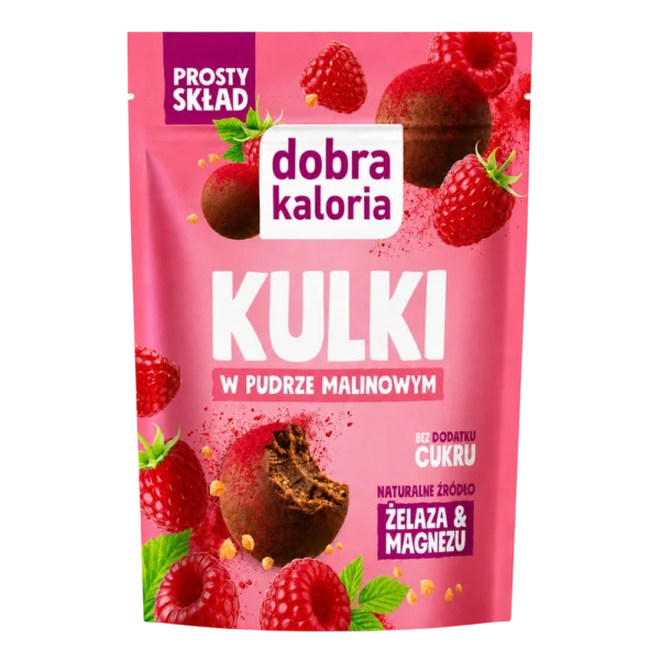 Datuliu-rutuliukai-su-avietemis-dobra-kaloria Dobra Kaloria datulių rutuliukai su avietėmis. Pagaminti be pridėtinio cukraus ir saldiklių